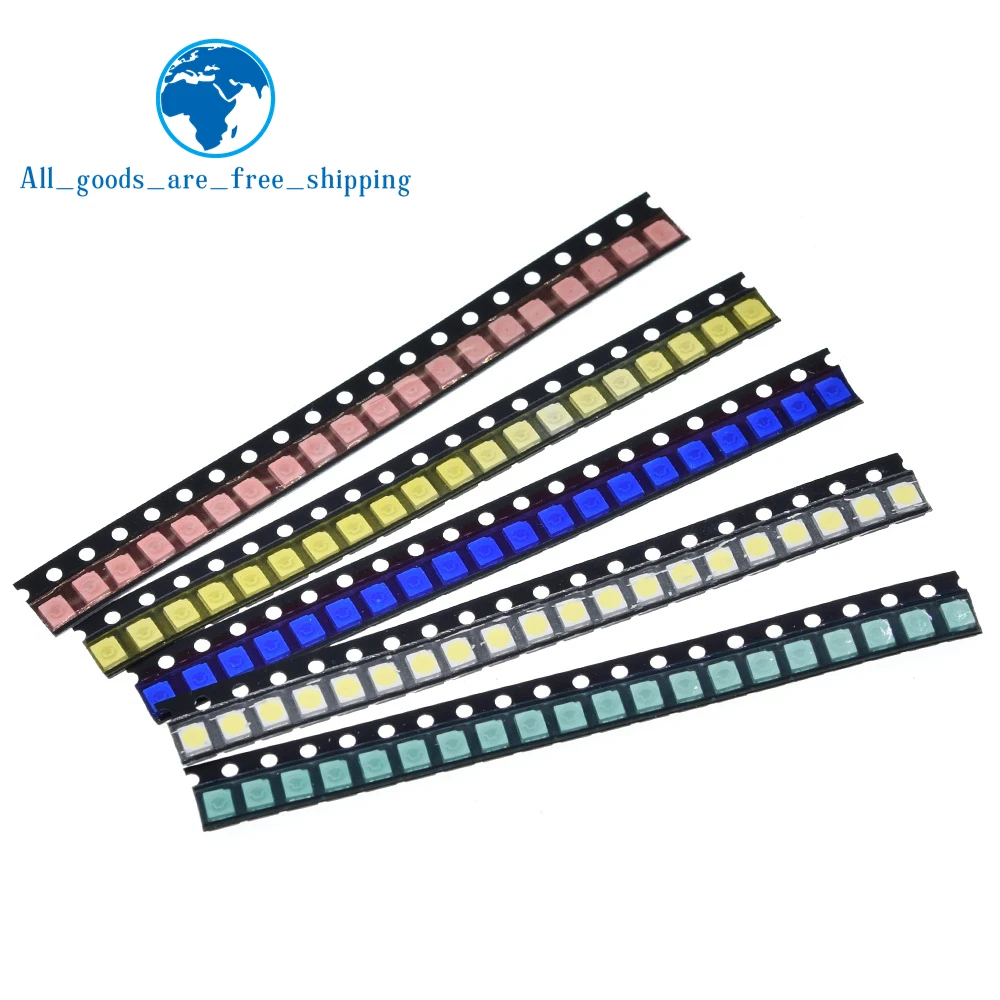 100 stücke = 5 farben x 20 stücke 5730/5050 /1210 /1206 /0805 /0603 LED Diode Sortiment SMD LED Diode Kit grün ROT Weiß Blau Gelb 5630 – Detail 7