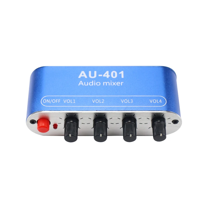 GHXAMP Stereo Mixer (4 Input ,1 output ) Individually Controls Board DIY Headphones Amplifier Case DC12V