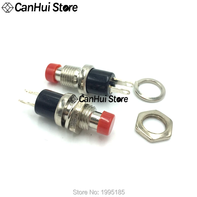 10Pcs PBS-110 -111 7MM Momentary Push Button Switch Press The Reset Switch ON OFF Button Micro Switch Normally Open closed NO/NC