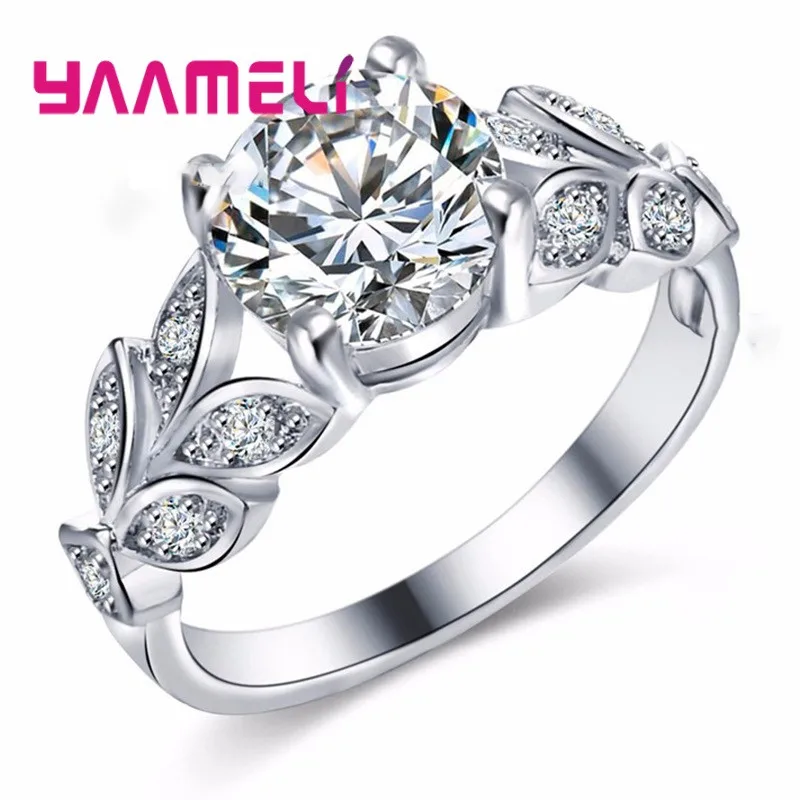 New Women Ring 925 Silver Jewelry AAA Cubic Zircon Rings Rose Gold Romantic Wedding Engagement Rings Jewelry for Lovers Gift