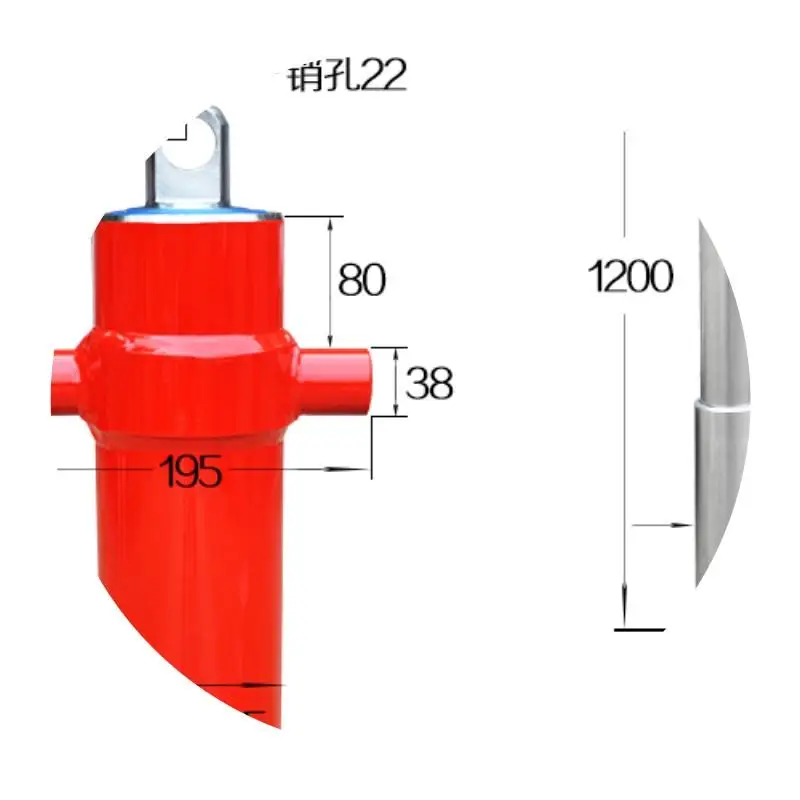 2TG-E71*500 Hydraulic Cylinders Modified Tractors Three-Wheel Dump Trucks Agricultural Vehicles Accessories