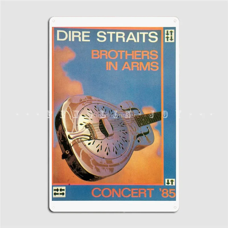 Dire Straits In Concert 1985 Poster Metal Plaque Plaques Classic Club Bar Cinema Kitchen Tin Sign Posters