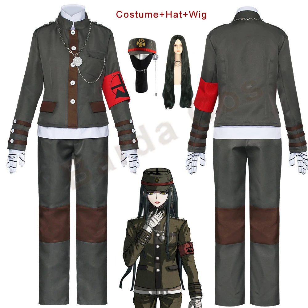 Anime Clothes Danganronpa V3 Korekiyo Shinguji Cosplay Costume Suit Wig Hat Mask 9pcs Dangan Ronpa Man Woman Girl School Uniform