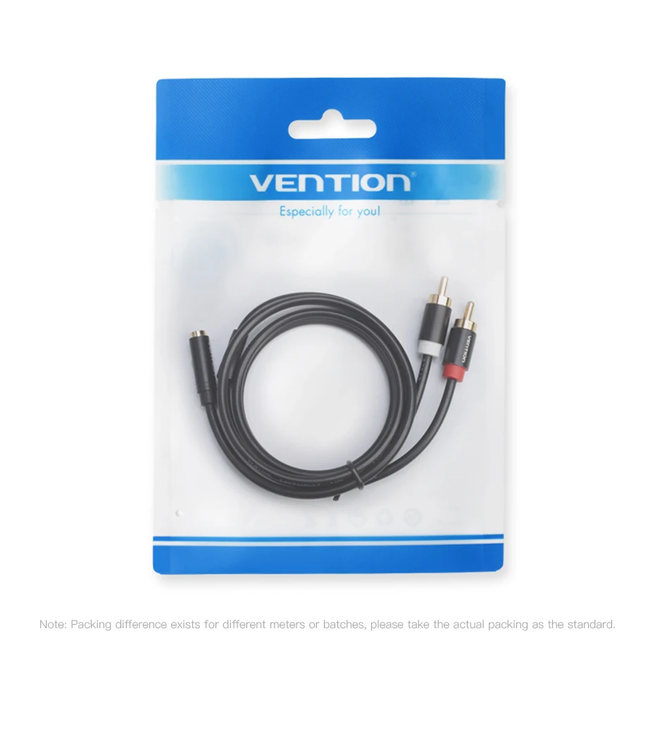 Vention Jack 3,5 mm auf 2 Cinch-Kabel Buchse auf Stecker Audiokabel Aux-Splitter für Verstärker TV Heimkino 3,5 Jack Aux-Kabel RCA – Detail 15