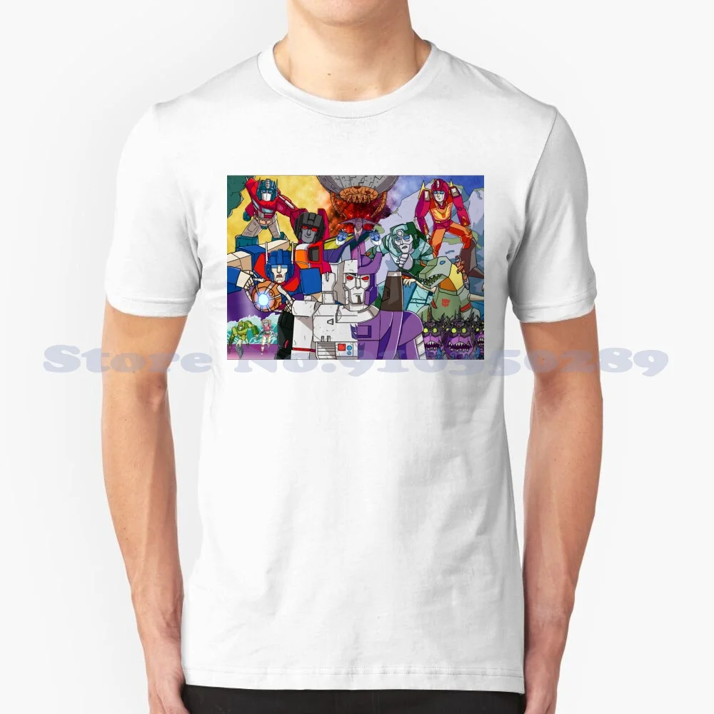 Tf The Movie 1986 100% Cotton T-Shirt 1986 Movie Galvatron Hot Rod Rodimus Kup Ultra Magnus Springer Arcee Starscream Unicron