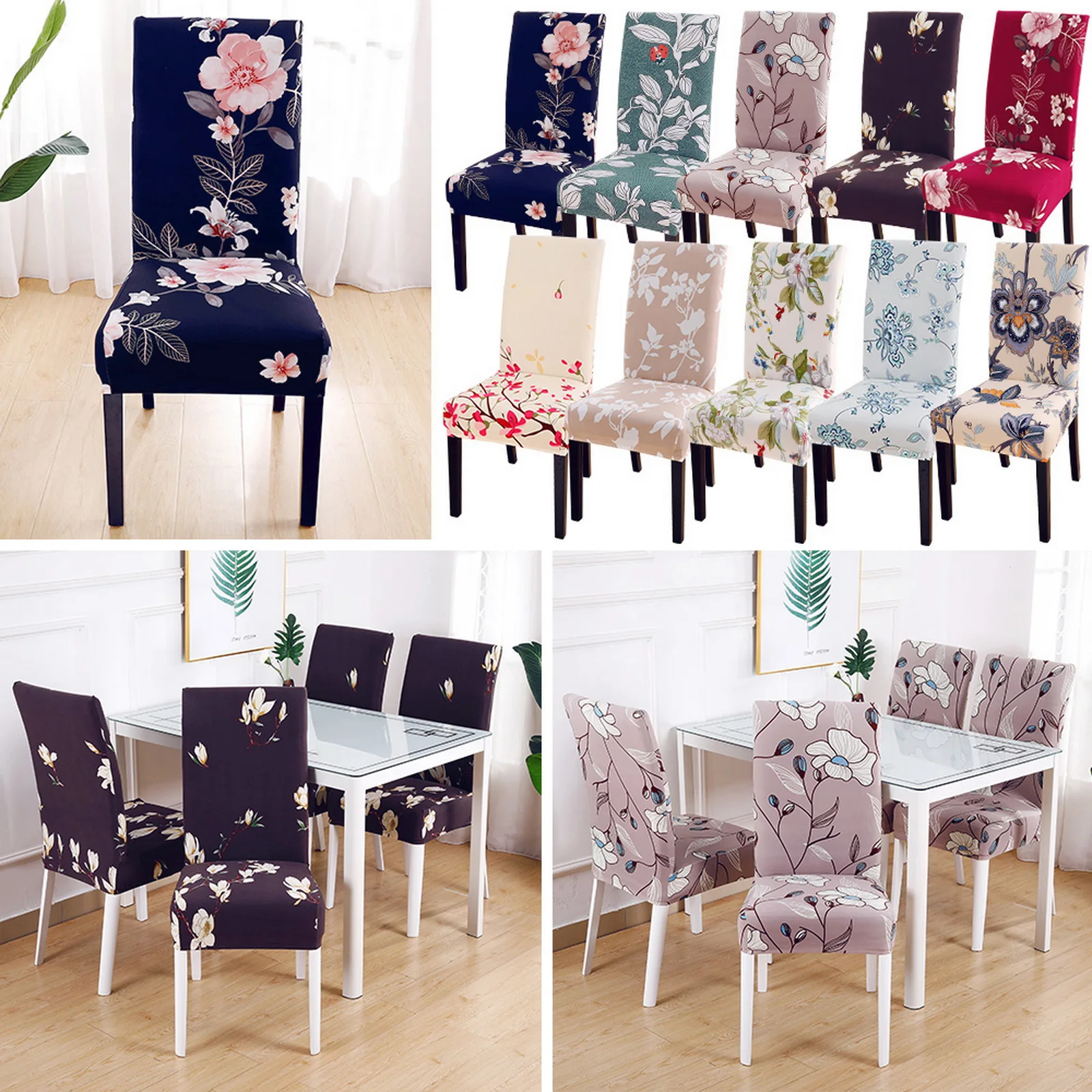 Chair Cover Jacquard High Back Removable Seat Spandex Wedding Hotel Banquet Sofa and Armchairs 1/2/4/6 Pcs Elastic Protector