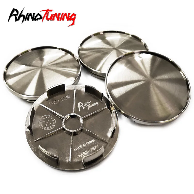 Rhino Tuning 4pcs Set 68mm 62mm XXR Car Wheels Center Hup Caps Laser Car Rim Caps Hub Brushed Emblem For XXR Wheel 557 531 530