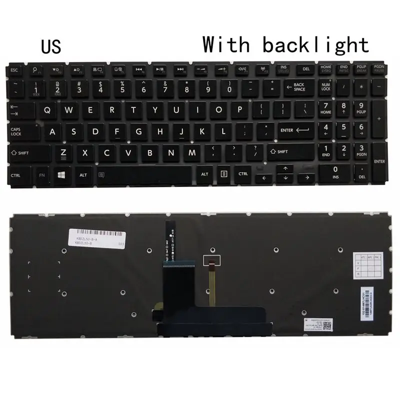 

GZEELE US New Backlit Keyboard FOR Toshiba S50-C S50D-C S50T-C S55-C S55D-C S55T-C With backlight without frame Spanish Laptop