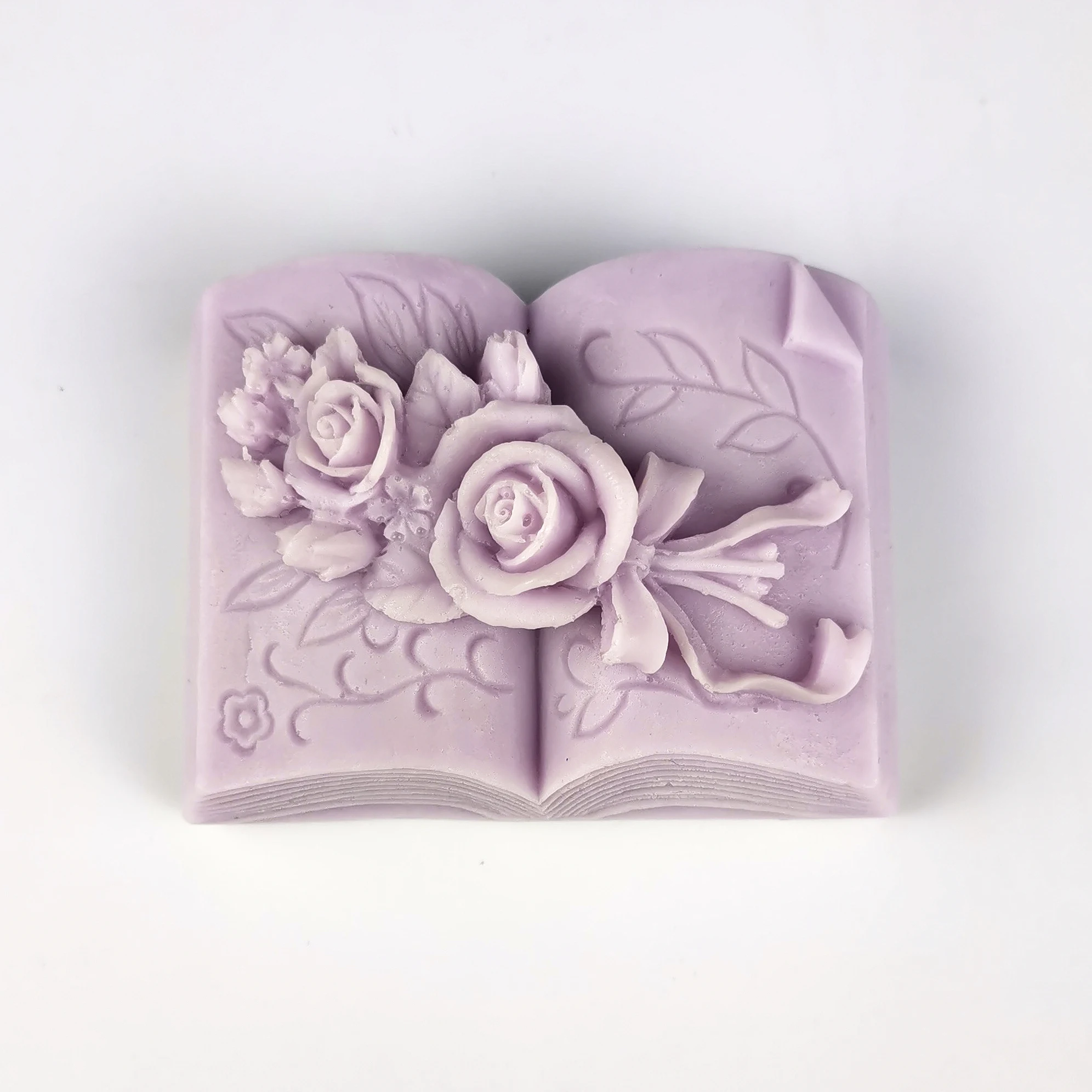 PRZY Mould Silicone The Book Of Flowers And Roses Soap Molds Fondant Soap Molds Handmade Mold Clay Resin Candle Mould