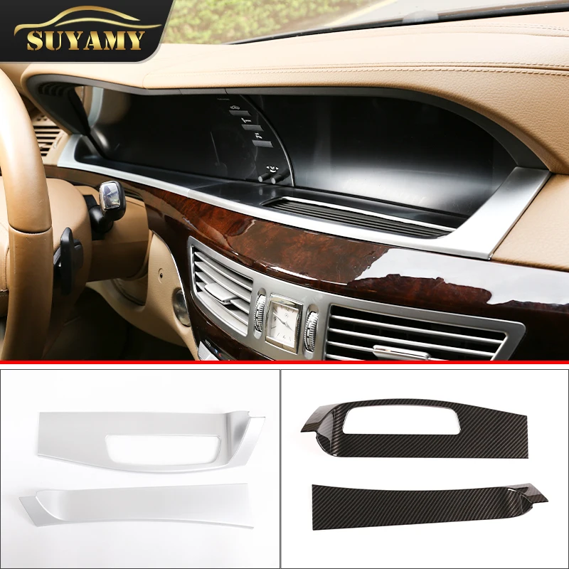 Car Styling Interior Instrument Dashboard Decoration Panel Cover Trim For Mercedes Benz S Class W221 2008-2012 Auto Accessories