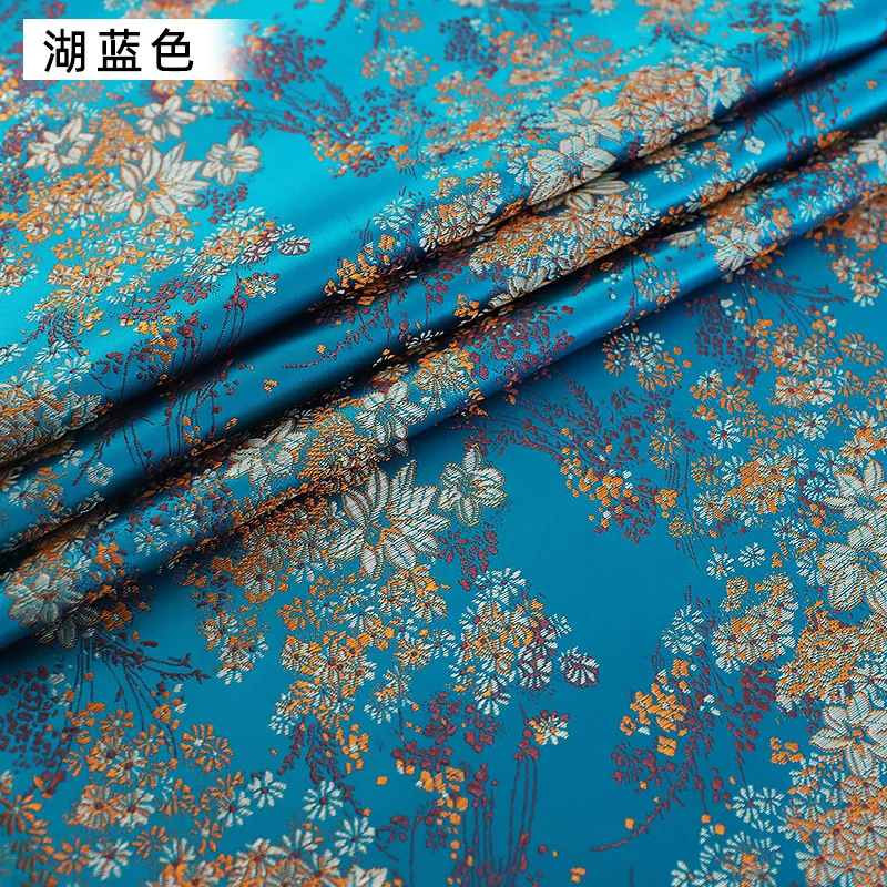 Chinese style satin jacquard brocade pattern designer DIY garment fabrics for sewing cheongsam and kimono material