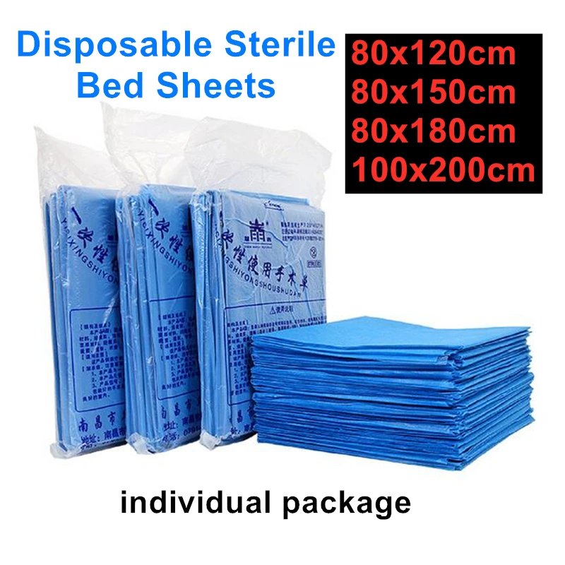 Waterproof Massage Table Covers Tattoo Bed Sheets Sterile Blue SPA Hotel Bed Cover Anti Oil Pigment Individual Package 10 Sheets