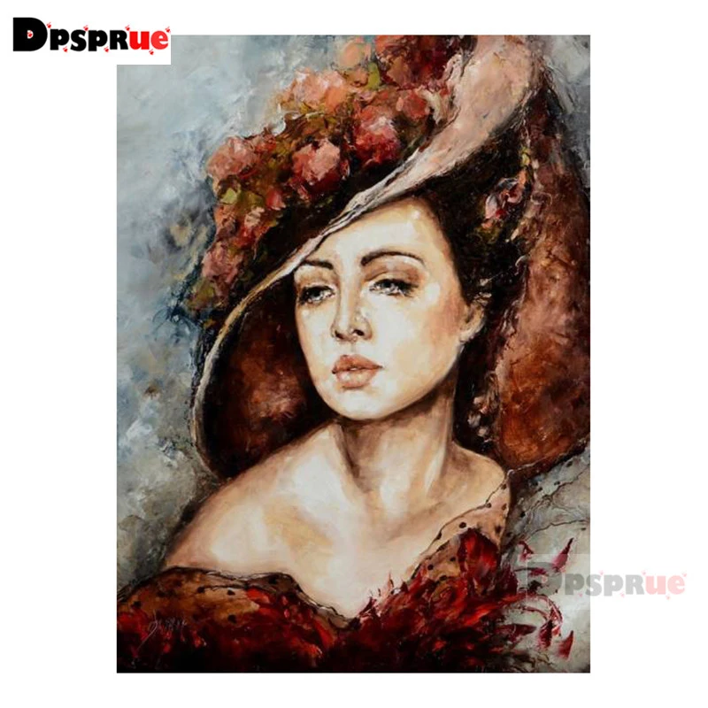 

Dpsprue Full Square/Round Diamond Painting Cross Stitch Diamond 3D Embroidery Girl DIY 5D Moasic Home Decor Gift Pu102