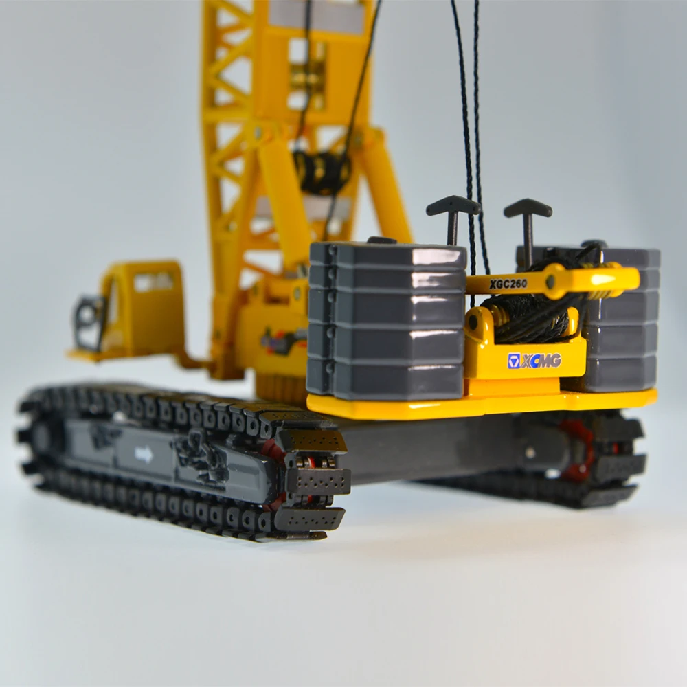 1:120 Scale Model Diecast Construction Machinery XCMG XGC 260 Tower Crane Model Craft Gift Collection 360 Degree Swing Yellow