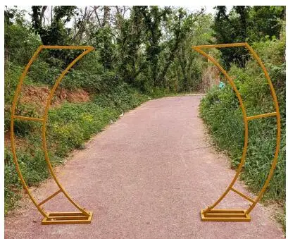 New wedding props iron arch smooth sailing road guide ornament assembly T stage round background decoration