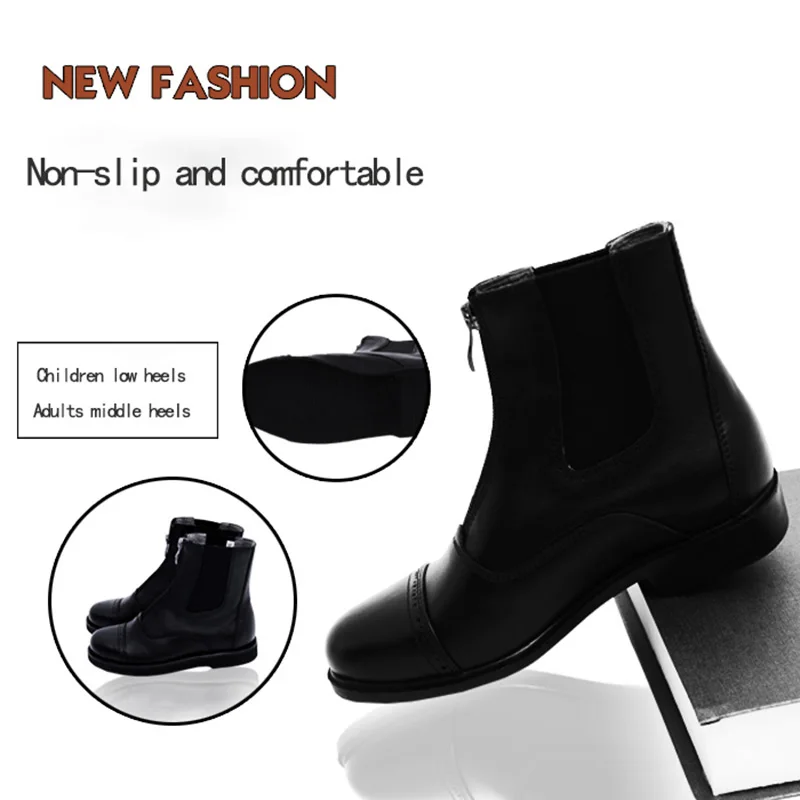 Equestrian Riding Boots Men's Leather Riding Boots Riding Equipment Short Boots Riding Costume Horse Shoes Cowhide Riding Boots