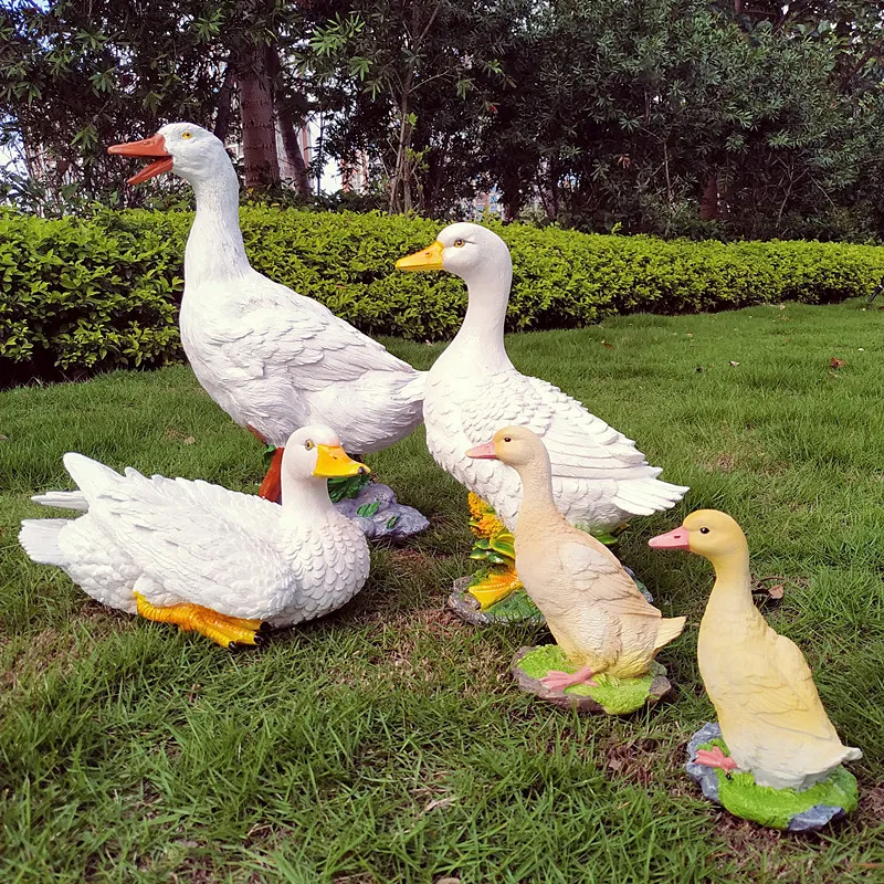 resin similation duck model Figurines Rockery Fountain landscape outdoor ornament gardening sculpture garden decoration a0138