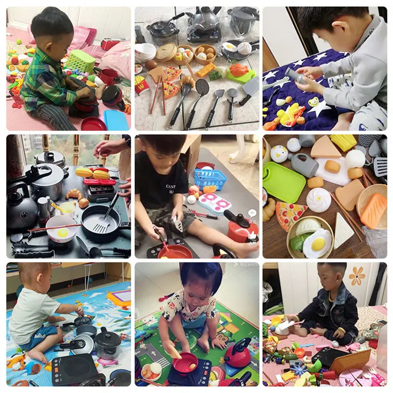 子供用キッチンおもちゃ,調理器具,シミュレーション用食品鍋,模造ゲーム,女の子用キッチンセット