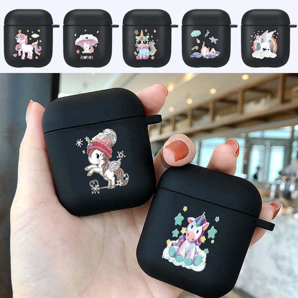 For Apple AirPods 2/1 Gen AirPods Case Cute Cartoon Soft Silicon Headphone  Wireless Bluetooth Earphone Case Matte Cover Protect