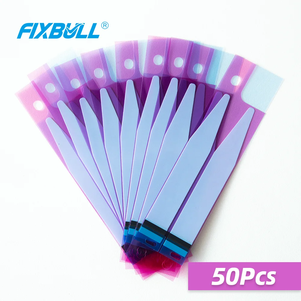 50pcs FIXBULL Phone Battery Adhesive Sticker Double Tape Pull Strip Glue For Apple iPhone 6 6S 7 8 Plus Battery Sticker Repair