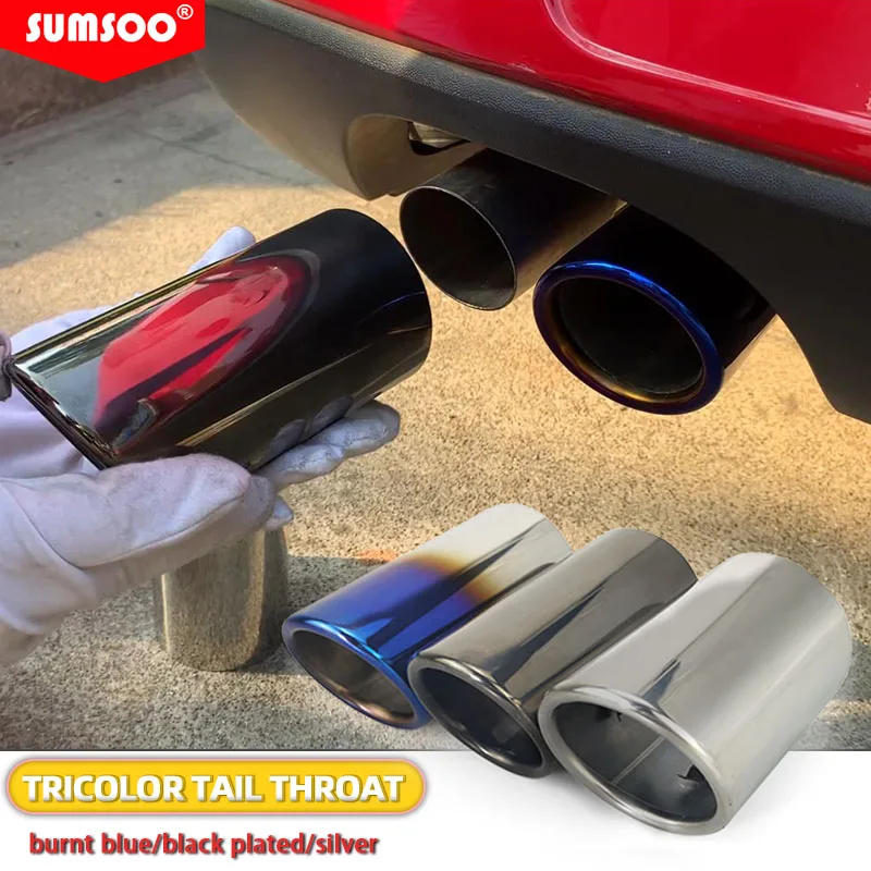 Genuine SUMSOO Car Accessories For Volkswagen Polo Golf 6 Jetta MK6 1.4T VW Golf 7 MK7 Bora Auto Car Exhaust Tip Muffler Pipe