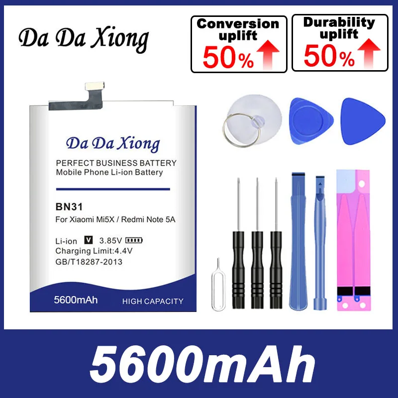 

DaDaXiong Phone Battery BN31 For Xiaomi Mi 5X Mi5X / Redmi Note 5A Pro 5600mAh Replacement Bateria