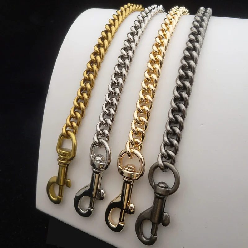 Width 9.0mm Women Bag Chain Handmade Bag Parts Single Shoulder Handbag Chain Evening Clutch Bag Strap with Hook High Quality