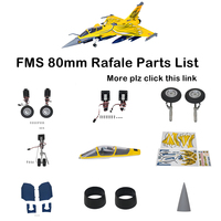 FMS 80mm Rafale EDF Ducted Fan Jet Parts Retract Landing Gear Set System Motor ESC RC Airplane Model Plane Aircraft Avion Spare