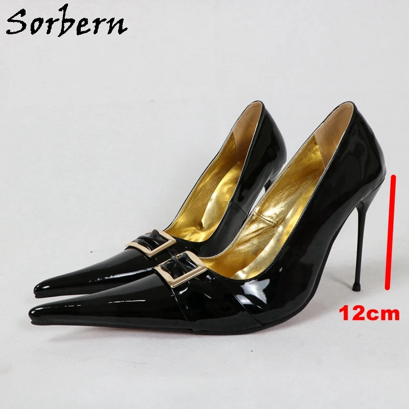 Sorbern Sexy 16Cm scarpe con tacco alto in metallo Ultra sottile scarpe a punta da donna décolleté Unisex cinese Plus Size 36-52 tacchi a punta