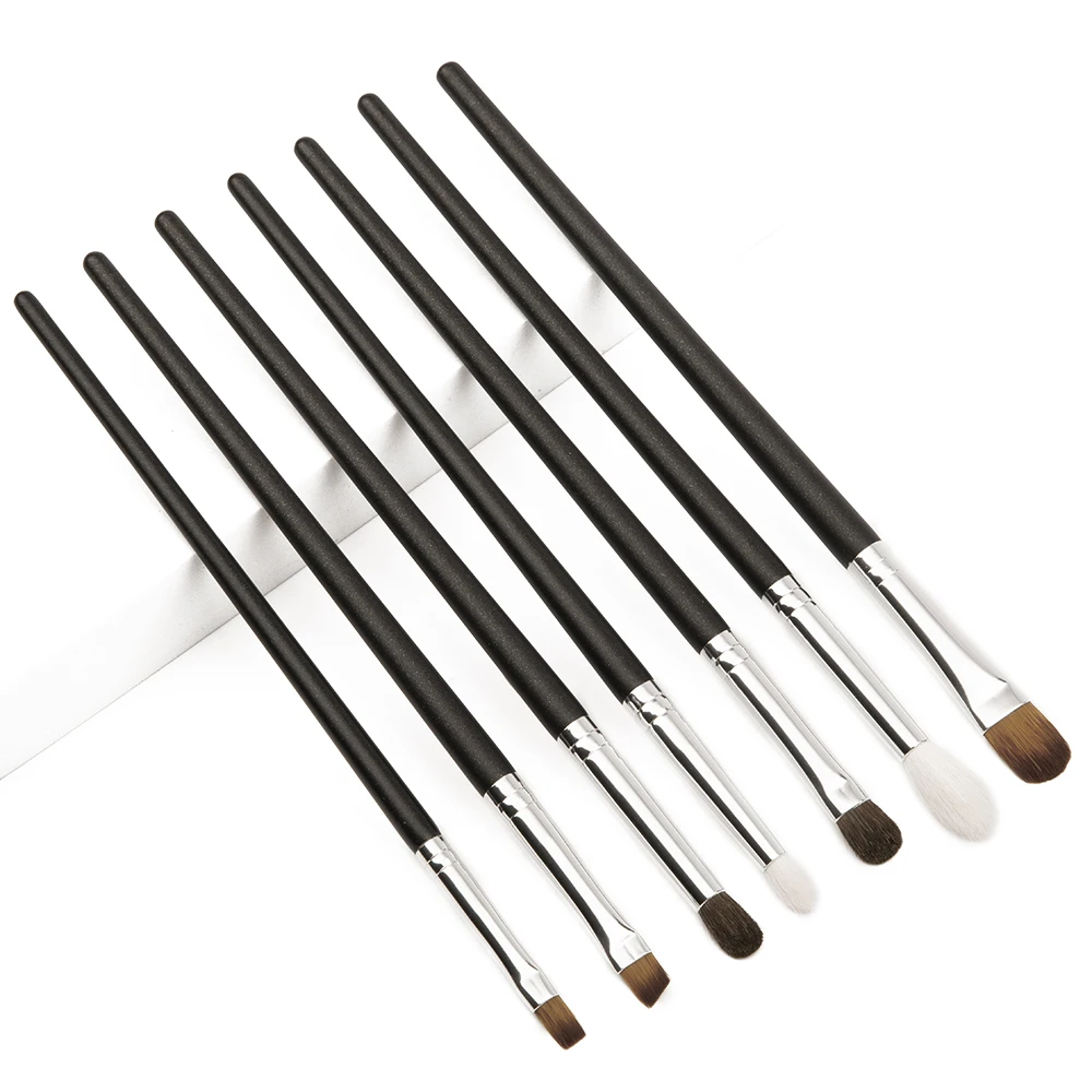 Shinedo 2/3/8/7 Pcs Makep Brush Set Eyeshadow Matte Black Color  Soft Goat Hair Beauty Make Up  Kit Brochas Maquillage