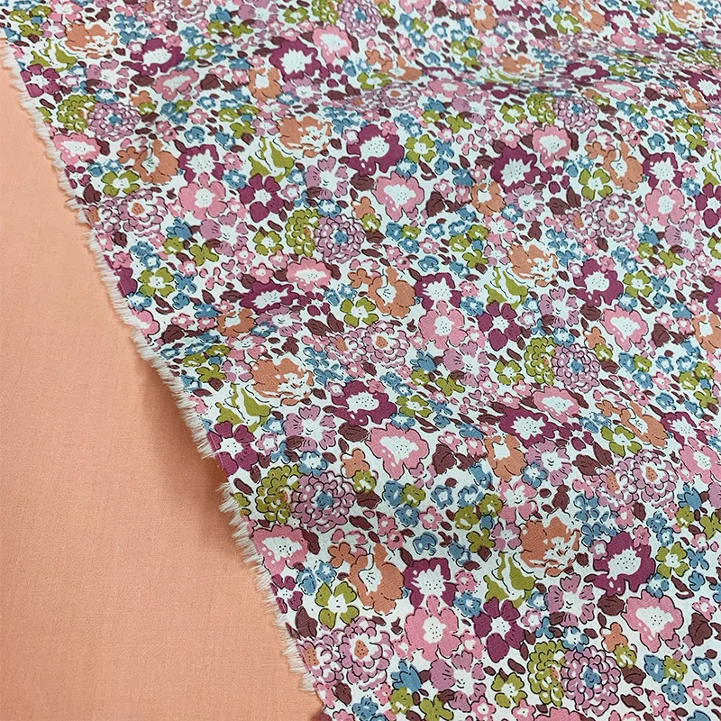 145x50cm Cotton Small Flower Fabric DIY Clothes Women\'s Handmade Children\'s Clothing  Cloth