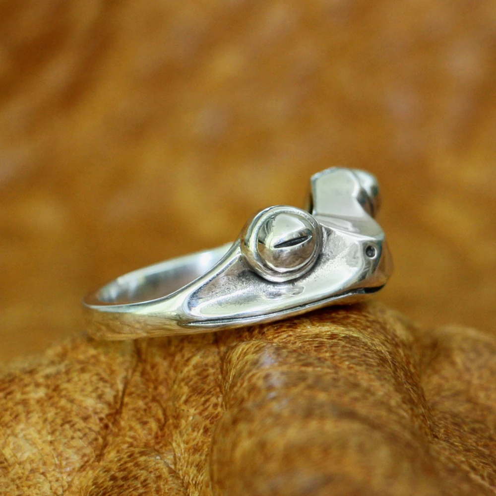 Charms Frog Ring 925 Sterling Silver Lovely Details Toad Ring TA180 BZ