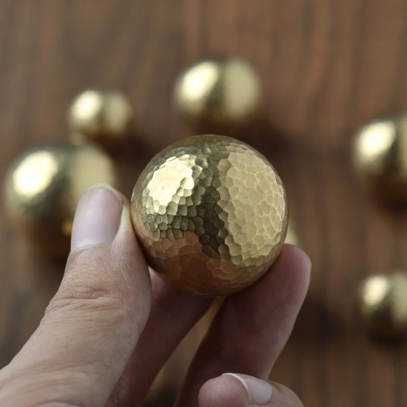 Solid Brass Cabinet Knobs Hand Hammered Furniture Handles Stucco Drawer Pulls Pockmark Wardrobe knob Nordic Door Ball Handles