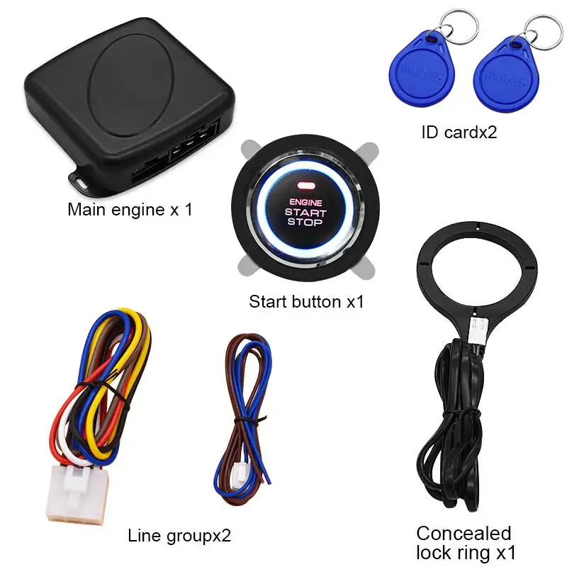 Car lock one key start RFID one key start system engine ignition system 12V automatic ignition