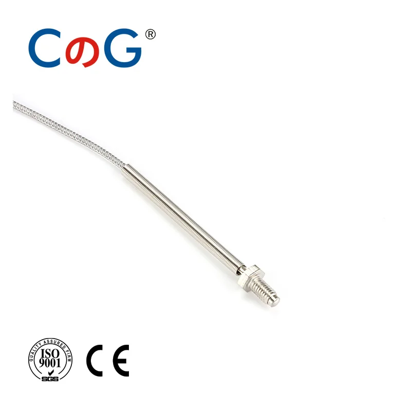 CG WRNT-02 M6 Screw K J PT100 Type 1M 2M 3M 5M Wire Cable Thermocouple Temperature Sensor for Industrial Temperature Controller