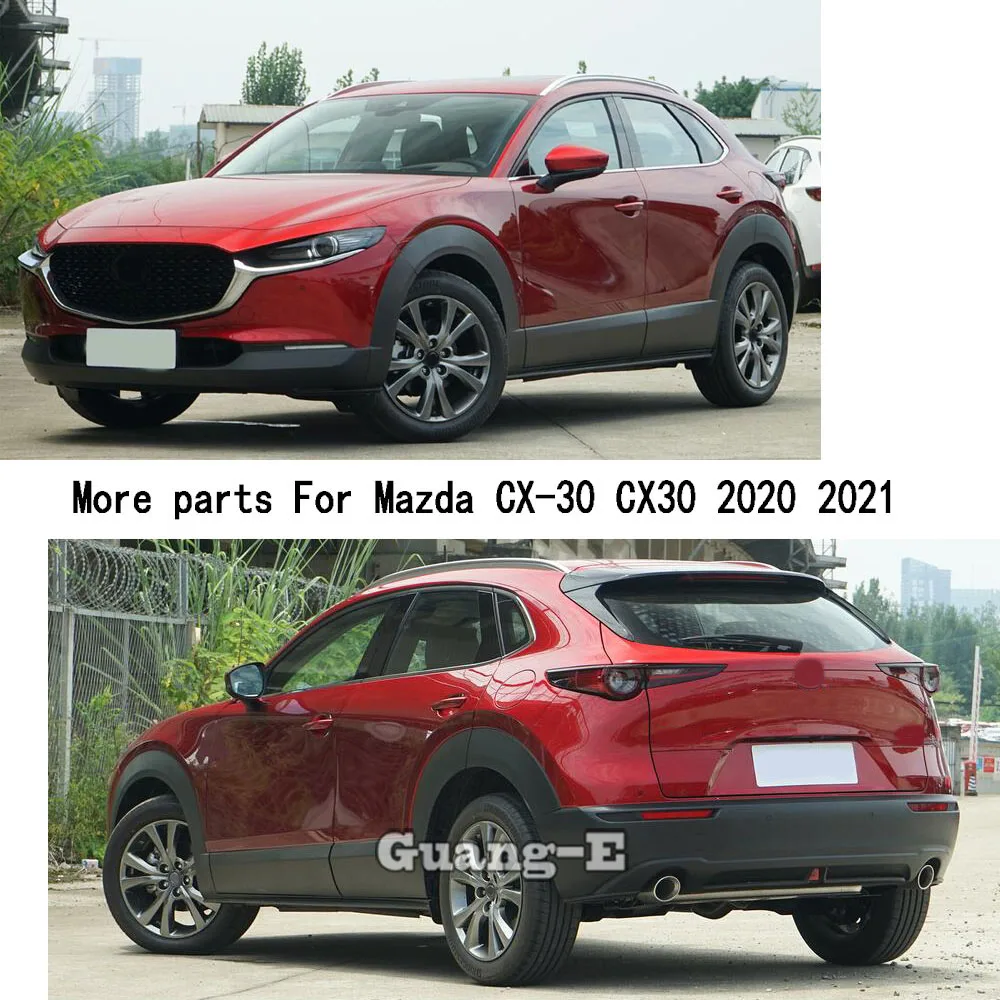 For Mazda CX-30 CX30 2020 2021 Car Styling Sticker Cover Side Door Trim Strip Molding Stream Panel Bumper Moulding 6pcs