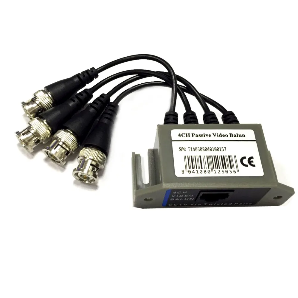 ESCAM 4CH HD Passieve Video Balun Transceiver BNC Naar UTP RJ45 CCTV Via Twisted Pairs voor AHD TVI CVI Camera DVR CCTV-systeem