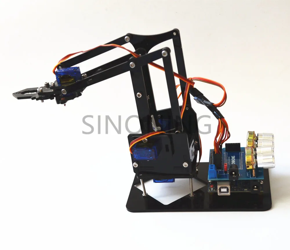 

DIY Acrylic robot arm robot claw arduino kit 4DOF toys Mechanical grab Manipulator DIY SNAM1900