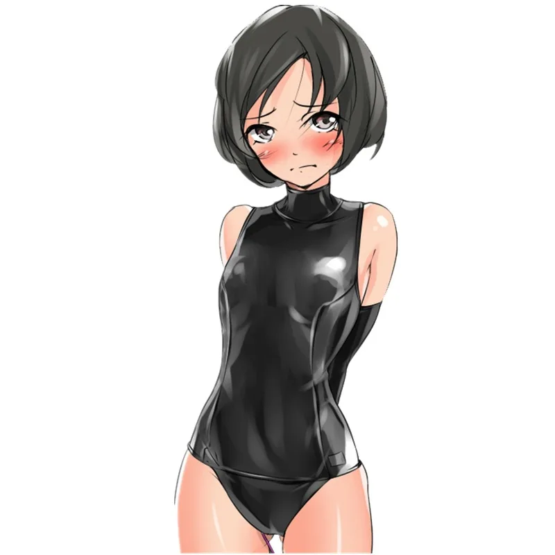 

COSPLAY Anime Cartoon Maid Bodysuit Latex High Neck Sleeveless Triangle Siamese One Piece Swimwear Maid Outfit Wear Erotic