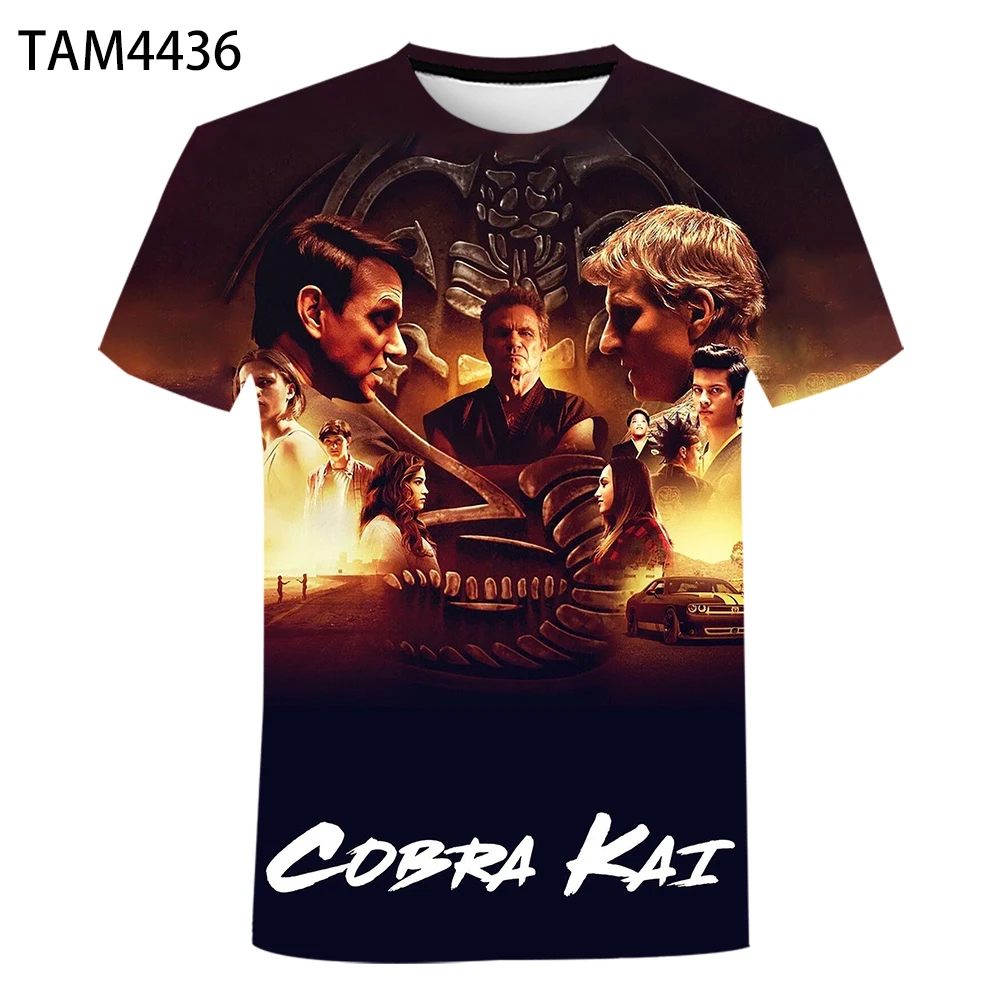 2021 New Summer 3D Cobra Kai Printed T Shirts Casual Men Women Children Short Sleeve Tees Cool Tops T-shirt