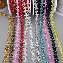 1Yards 15mm Width ABS Flatback Imitation Pearl Star with 4mm Round Rhinestone Chain Sewing Trim Wedding Clothes Cake Decoration