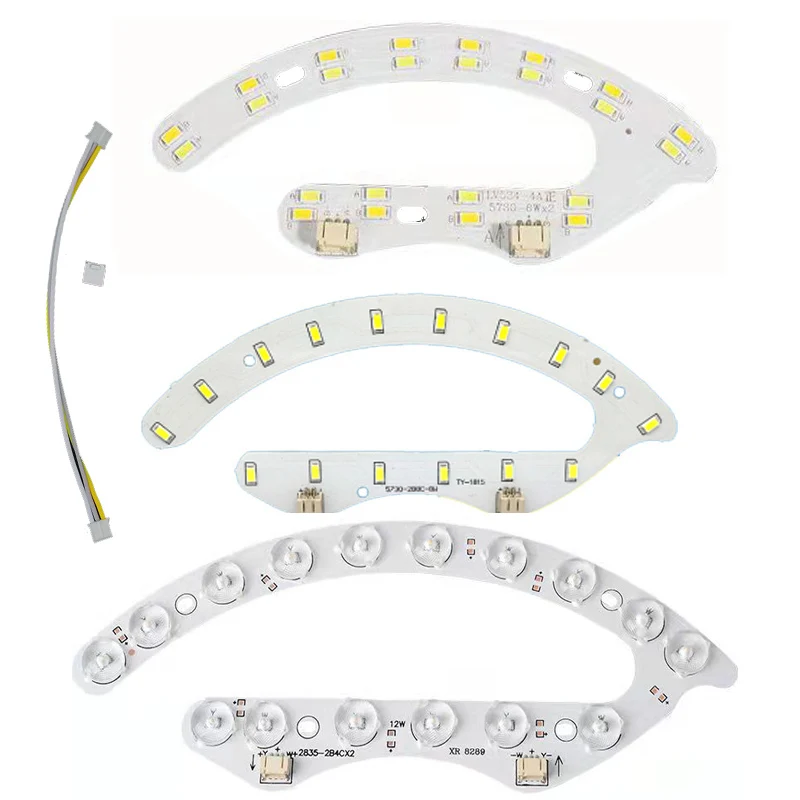 LED ceiling lamp retrofit lamp 6W 8W 9W 12W board  round wick horseshoe lens light source tri-color dimming lamp panel Bedroom