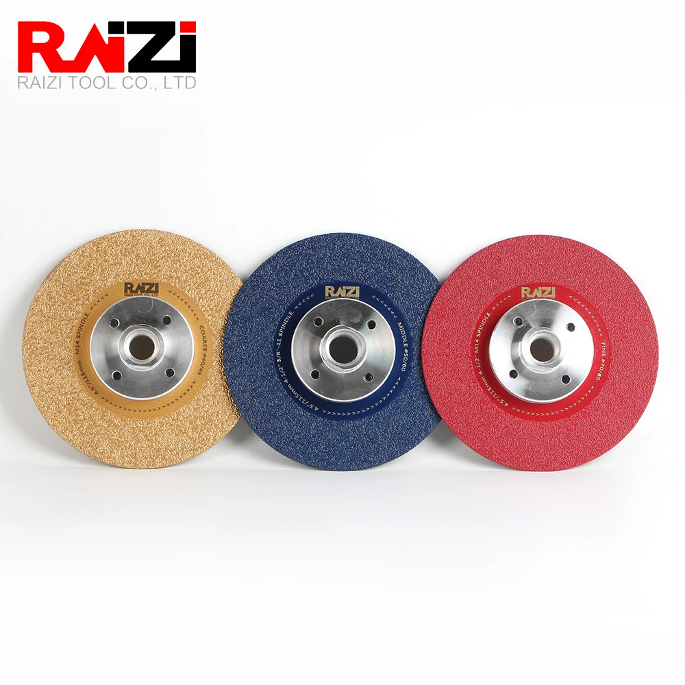 Raizi 1Pcs High Quality Vacuum Brazed Diamond Grinding Disc  For Granite Marble Natural Stone Tile