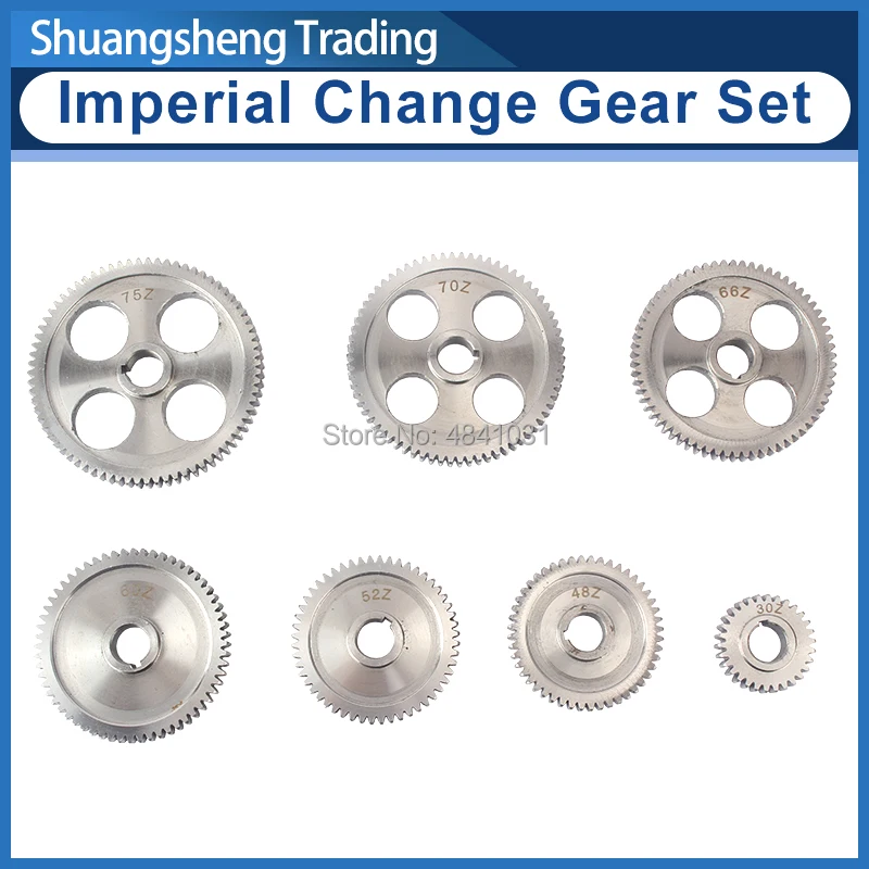 

7pcs Imperial Change Gear Set for WM210V Lathe Machine inch thread gear set