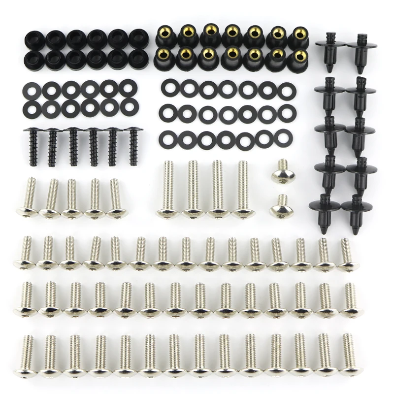 Kit Completo De Tornillería Para Carenado De Kawasaki GTR1400 / Concours14 2008-2018, Color Negro, De Xitomer