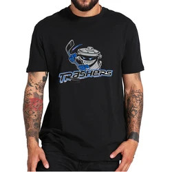 Danbury Trashers Ice Hockey T Shirt Vintage Ice Hockey Game Tee 100% Cotton EU Size Short Sleeve