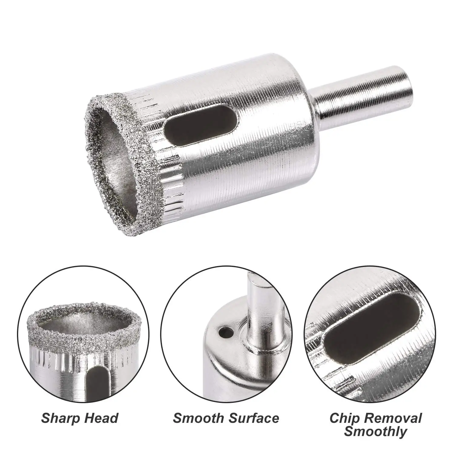 15pcs Diamond Hole Saw Drill Bit Extractor Remover Tools for Tile Glass Porcelain Ceramic Granite Stone Drill Bits 6-50mm