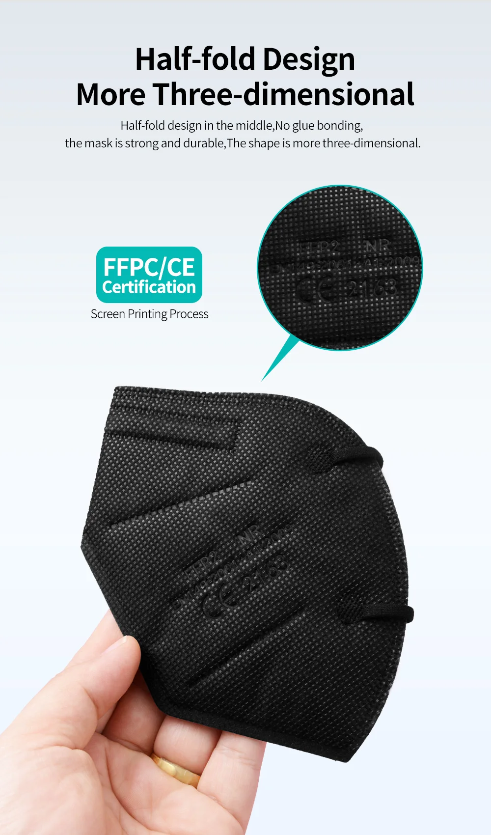10pcs FFP2 Mask CE Approve KN95 Masks Melt-blown 95% Filtering Adult Multi-colors Black Pink Blue Bag Pack FFP2 NR EU
