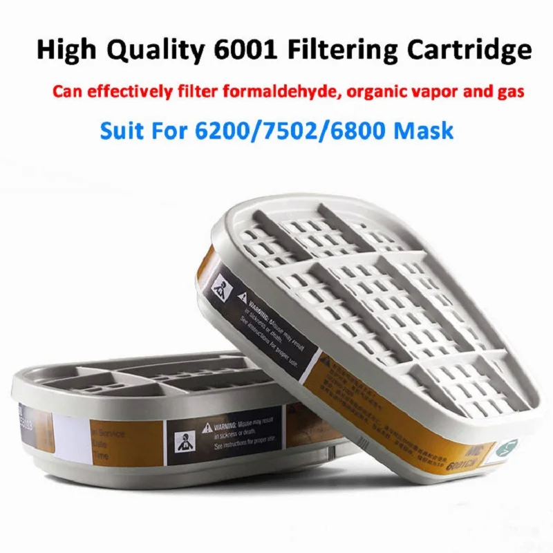 6004/6002/6001 Canister 501 5N11 Cotton Filters Set For 3M 6200/7502/6800 Painting Spraying Dust Gas Masks Chemical Respirator