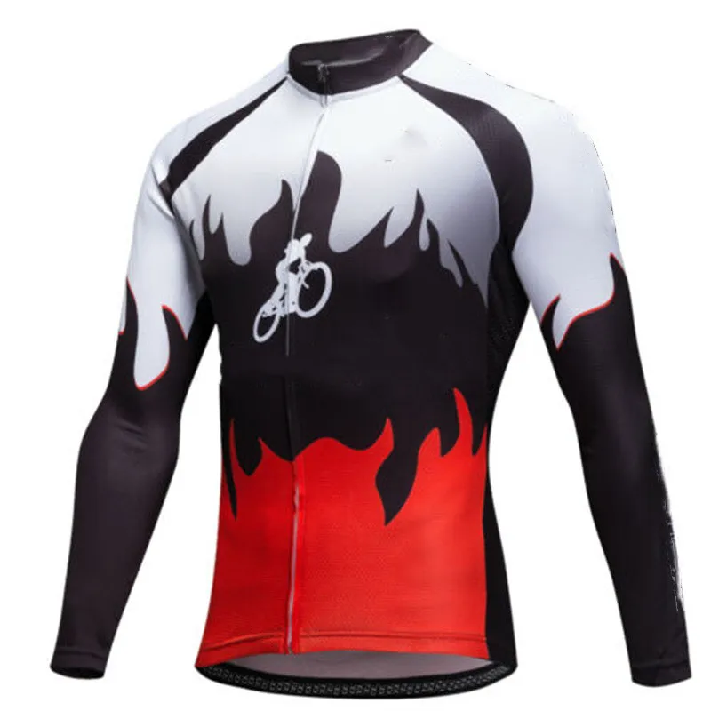 Long Sleeve Mountain Bike Shirts 2022 Autumn Men\'s Cycling Jerseys New Colorful Bicycle Sportswear Outdoor Riding MTB Clothing